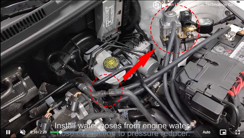 Latest company Cases about 3-2 تركيب خراطيم المياه من وصلة خرطوم مياه المحرك إلى مخفض الضغط