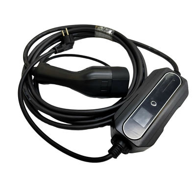 شراء شاحن EV محمول مطلي بالفضة 1 مرحلة AC 16A قابل للتعديل مع قابس شحن Schuko online manufacture