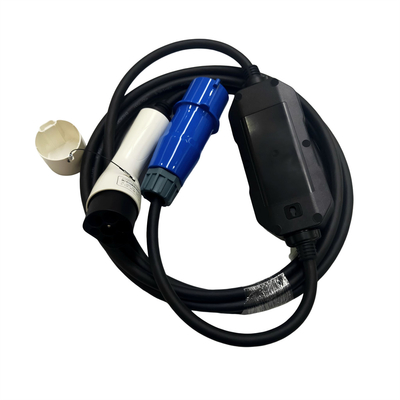 GB / T20234 Standard EV شاحن محمول 1 مرحلة مع قابس شحن أزرق 3Pin CEE