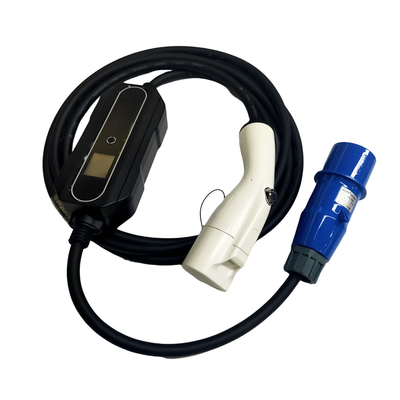GB / T20234 Standard EV شاحن محمول 1 مرحلة مع قابس شحن أزرق 3Pin CEE