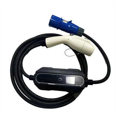 GB / T20234 Standard EV شاحن محمول 1 مرحلة مع قابس شحن أزرق 3Pin CEE